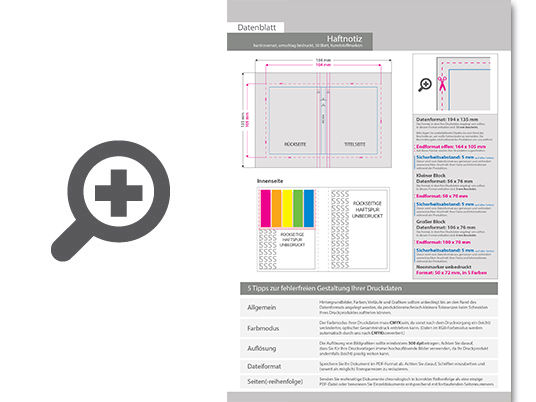 Product Bild haftnotizen-set_50_blatt_mit_kunststoffmarkern_und_bedrucktem_hardcover-bucheinband